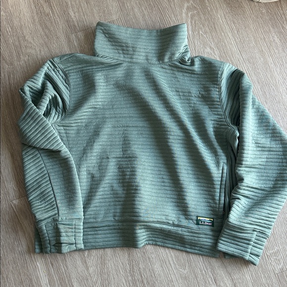 LLBean Airlight Funnelneck Pullover size XL green - Picture 3 of 8